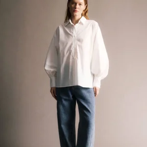 Chemise manches bouffantes blanche Amelya