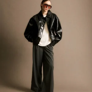 Veste vinyle noir Selene