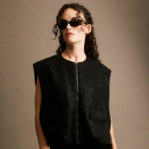 Veste sans manches noir Stacy