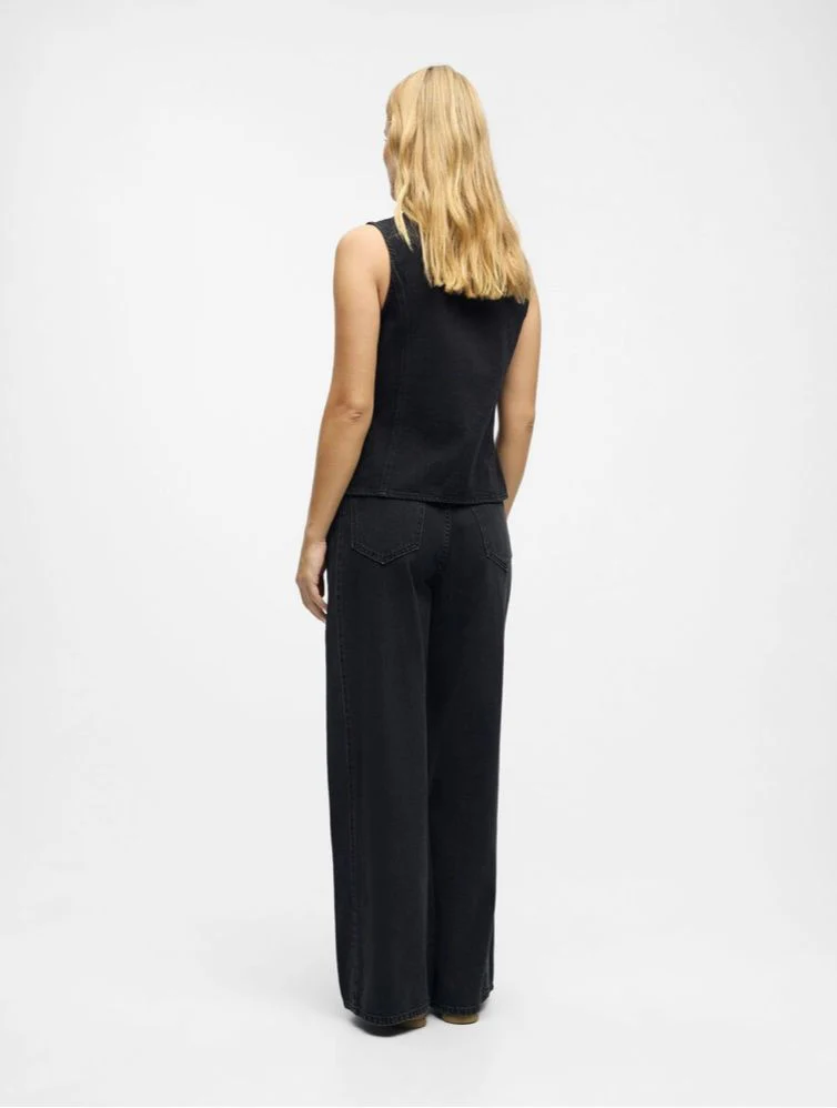 Jean noir à double couture Moji – Image 2