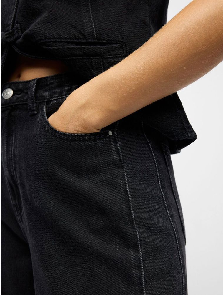 Jean noir à double couture Moji – Image 3