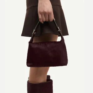 Petit sac poil bordeau salylo