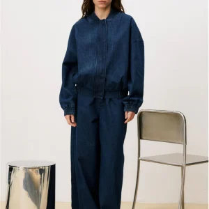 Bombers rayée en jeans Gloria