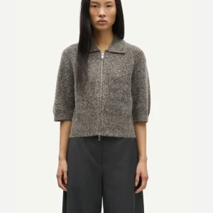 Cardigan zipé tape chiné Sakelsie