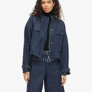 Veste en jeans resserré aux manches Adona