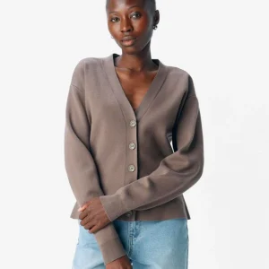Cardigan ceintré taupe Reynard