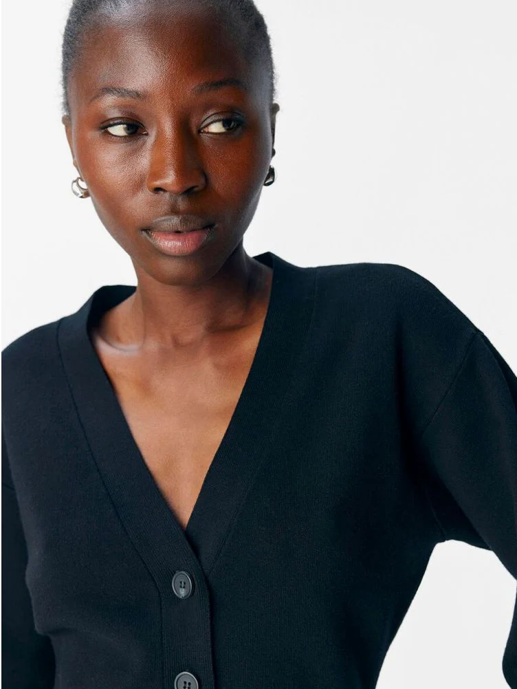 Cardigan ceintré noir Reynard – Image 3