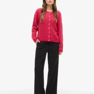 Cardigan laine framboise Lory