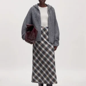 Gilet à capuche à zip gris Isela