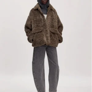 Veste moumoute kaki Amia