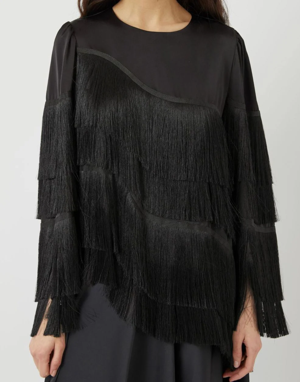 Blouse à frange asymétrique Pella