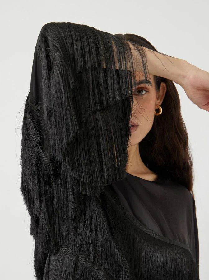 Blouse à frange asymétrique Pella – Image 3