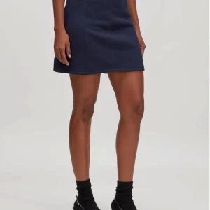 Jupe matière sweat bleu Zola