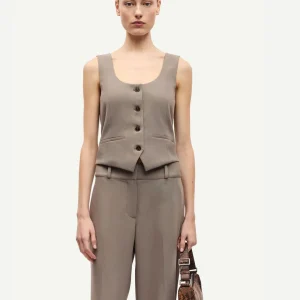 Gilet sans manches taupe Salaney