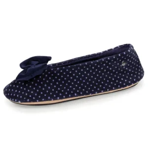 Chaussons ballerines en velours bio