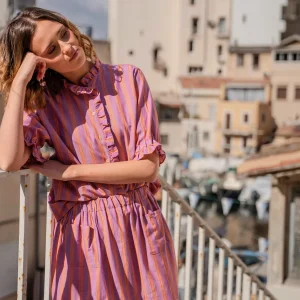 LA CHEMISE A VOLANT ALBA - MANCHES COURTES