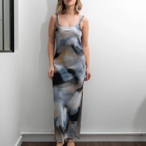 Robe satiné motifs Sunna