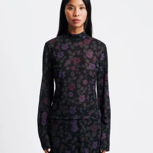 Floral Mock Neck Top