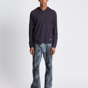 Dirty Spray Washed Wide Leg Jeans