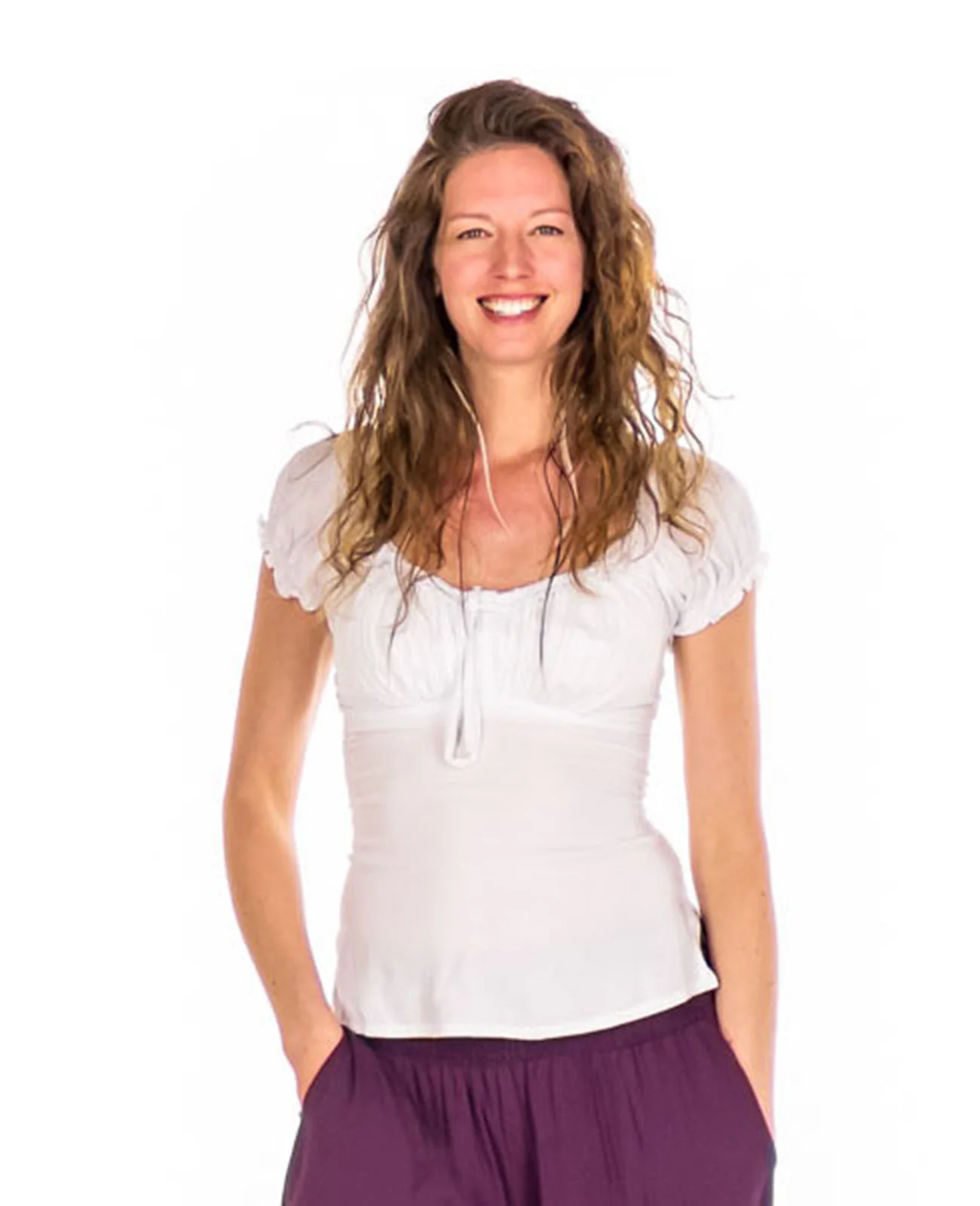 Blouse au bustier froncé élastiquée – Image 3