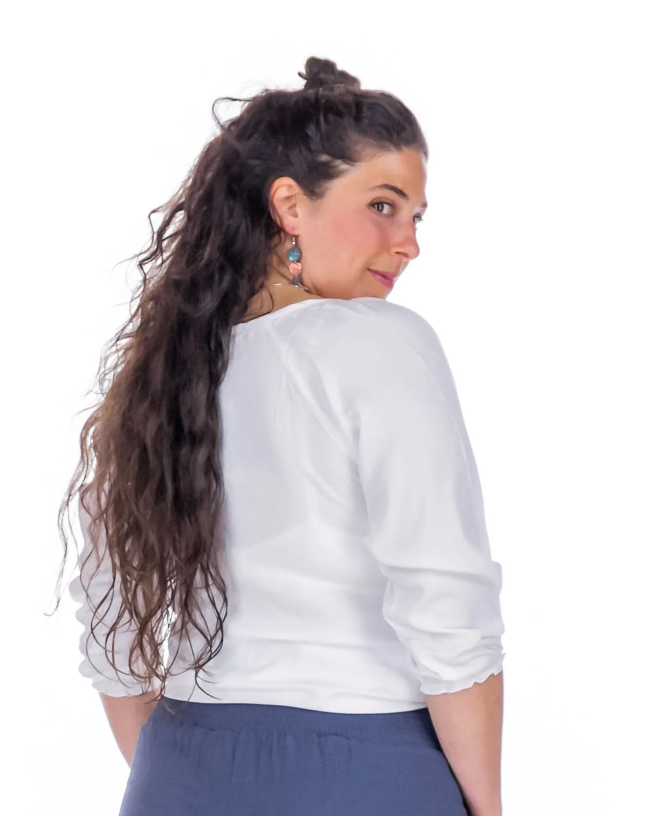 Blouse brodée à manche 3/4 – Image 3