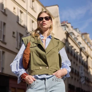 Veste sans manches  100% coton