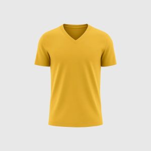 Le T-shirt Col V – Jaune
