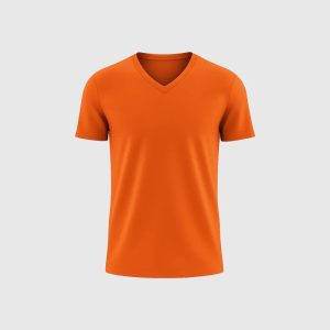 Le T-shirt Col V – Orange