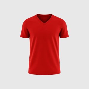 Le T-shirt Col V – Rouge