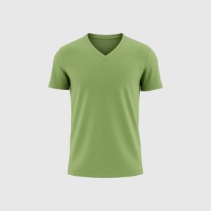 Le T-shirt Col V – Vert Clair