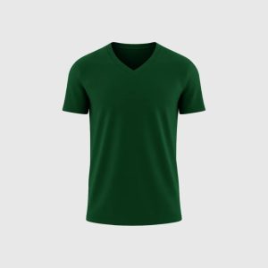 Le T-shirt Col V – Vert