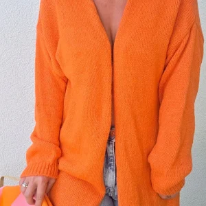 Gilet long manches longues étoile - elo (orange)