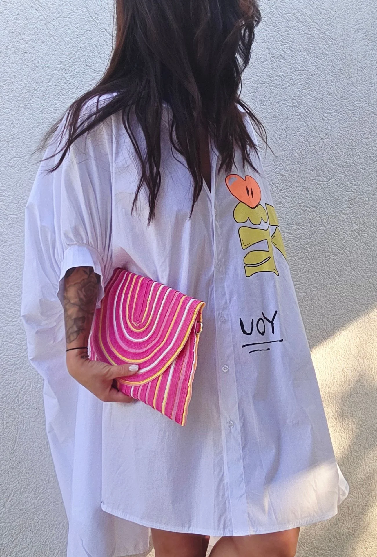 Robe Chemise LOVE YOU – Blanc