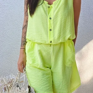 Combinaison short CLARA jaune