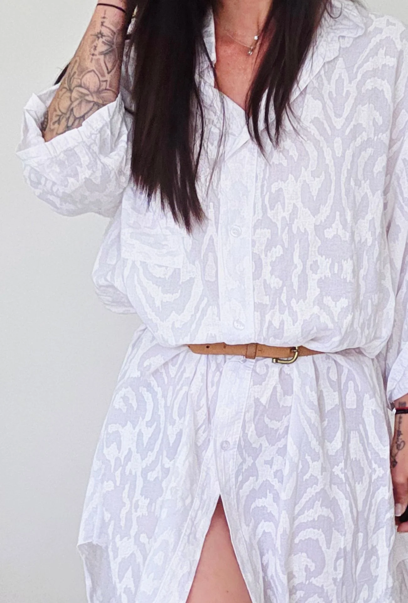 Robe chemise GAELLE blanc