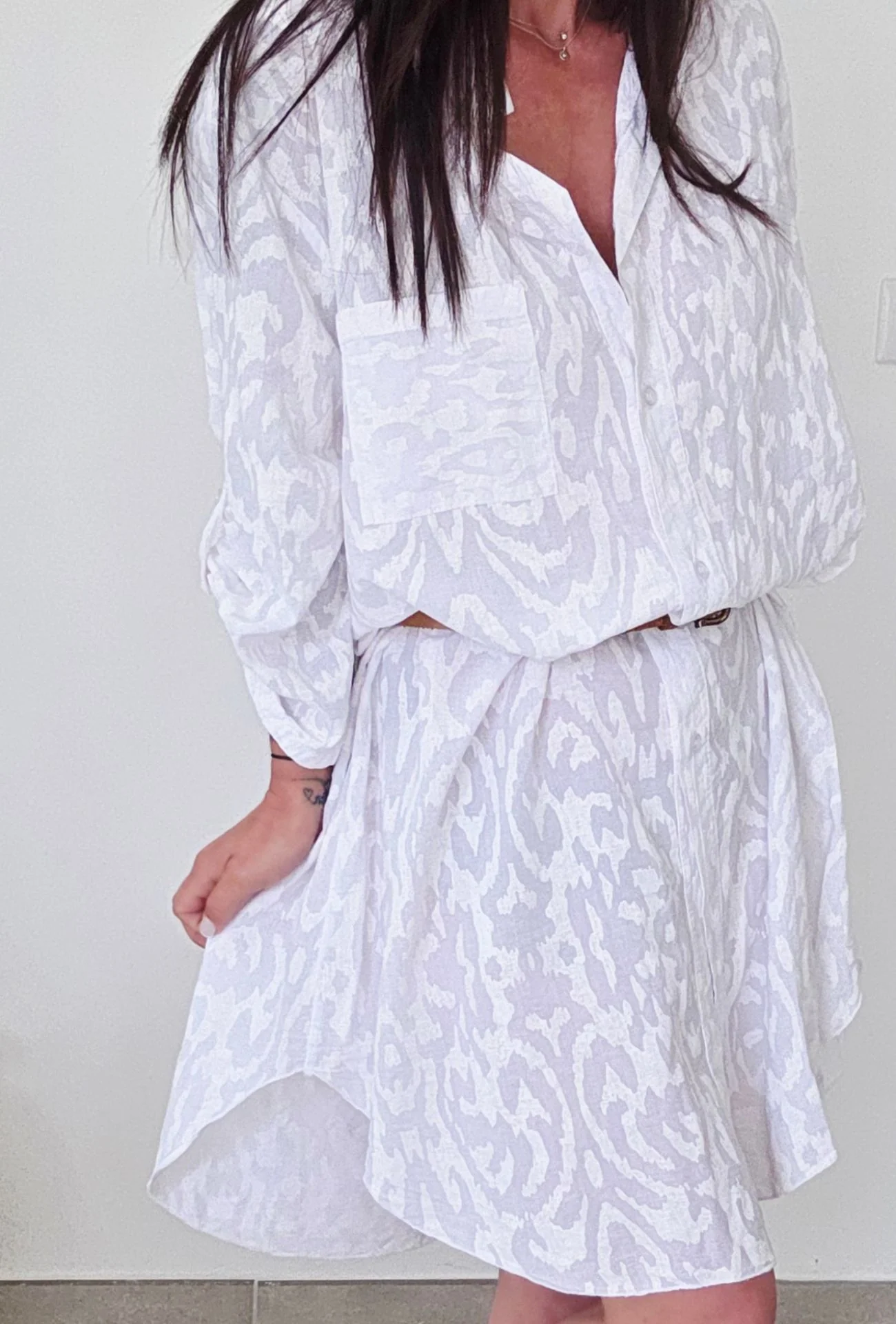 Robe chemise GAELLE blanc – Image 2