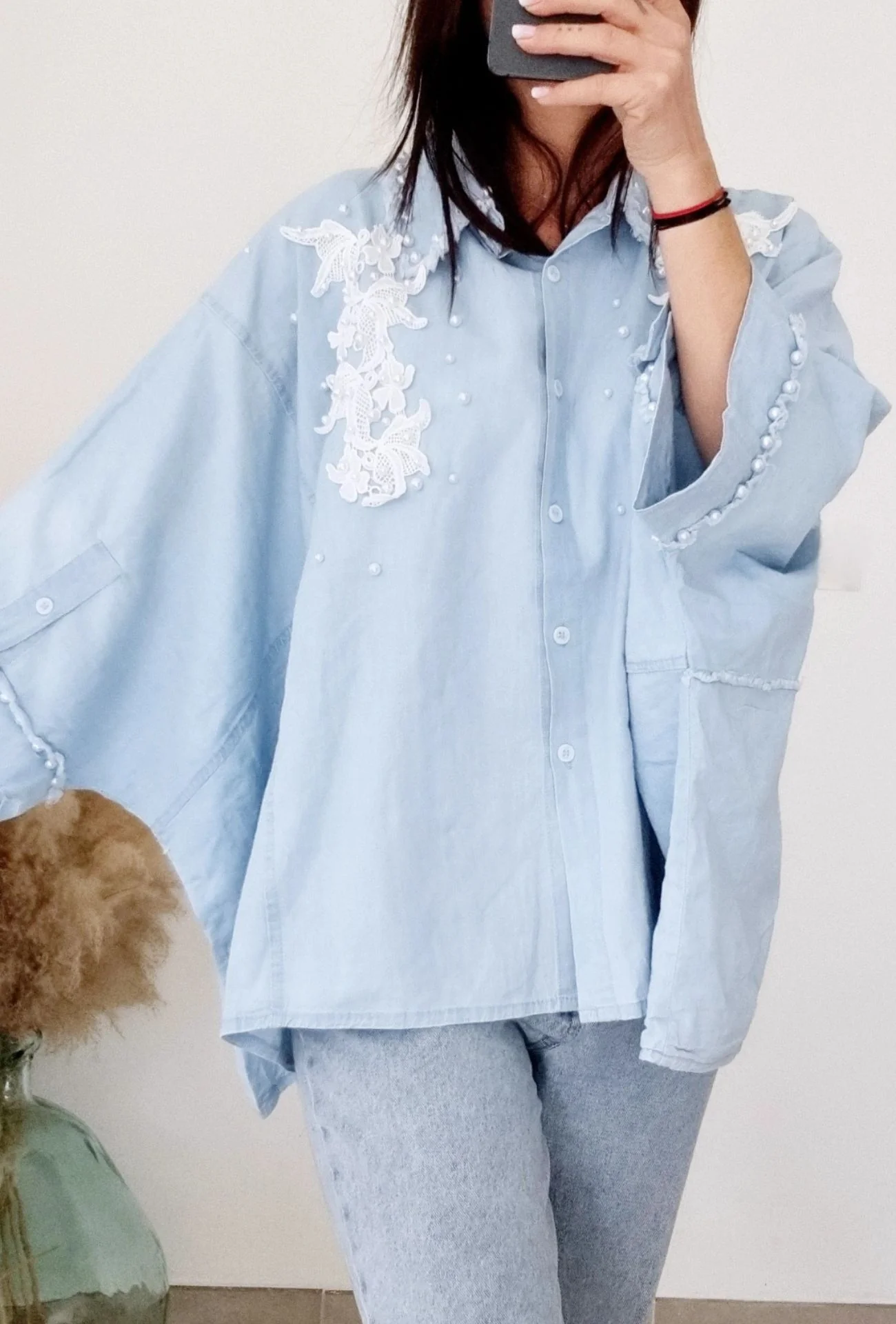 Chemise en jeans PEARL bleu clair – Image 3