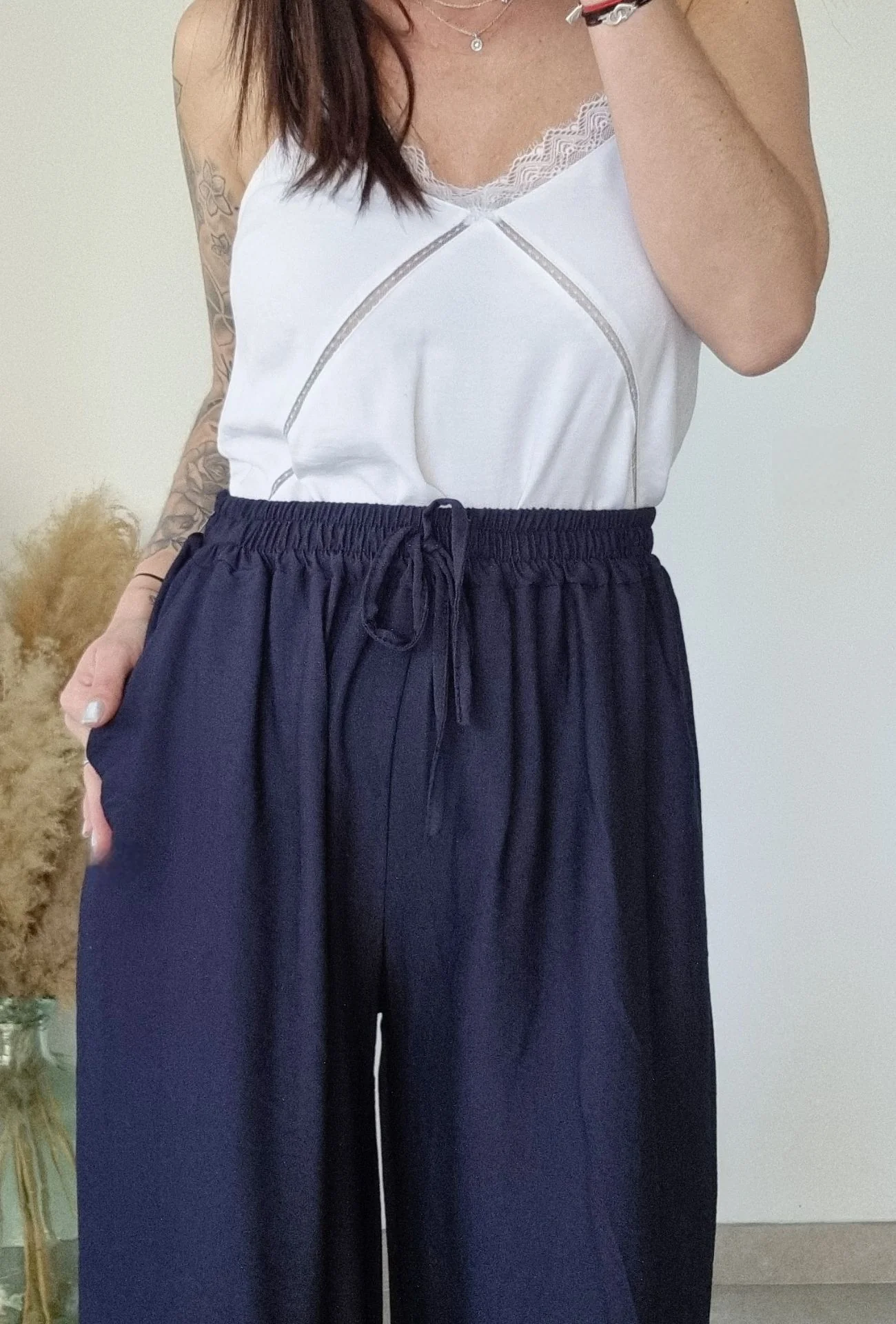 Pantalon fluide NOE bleu marine