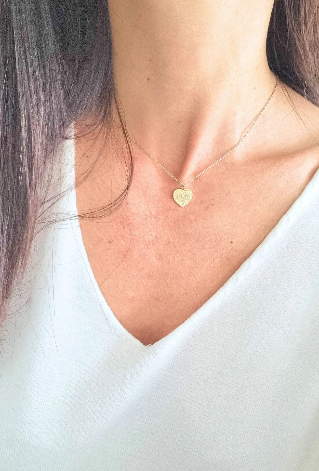 Collier EYE LOVE Doré – Image 2