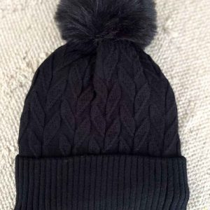 Bonnet pompon JOE Noir