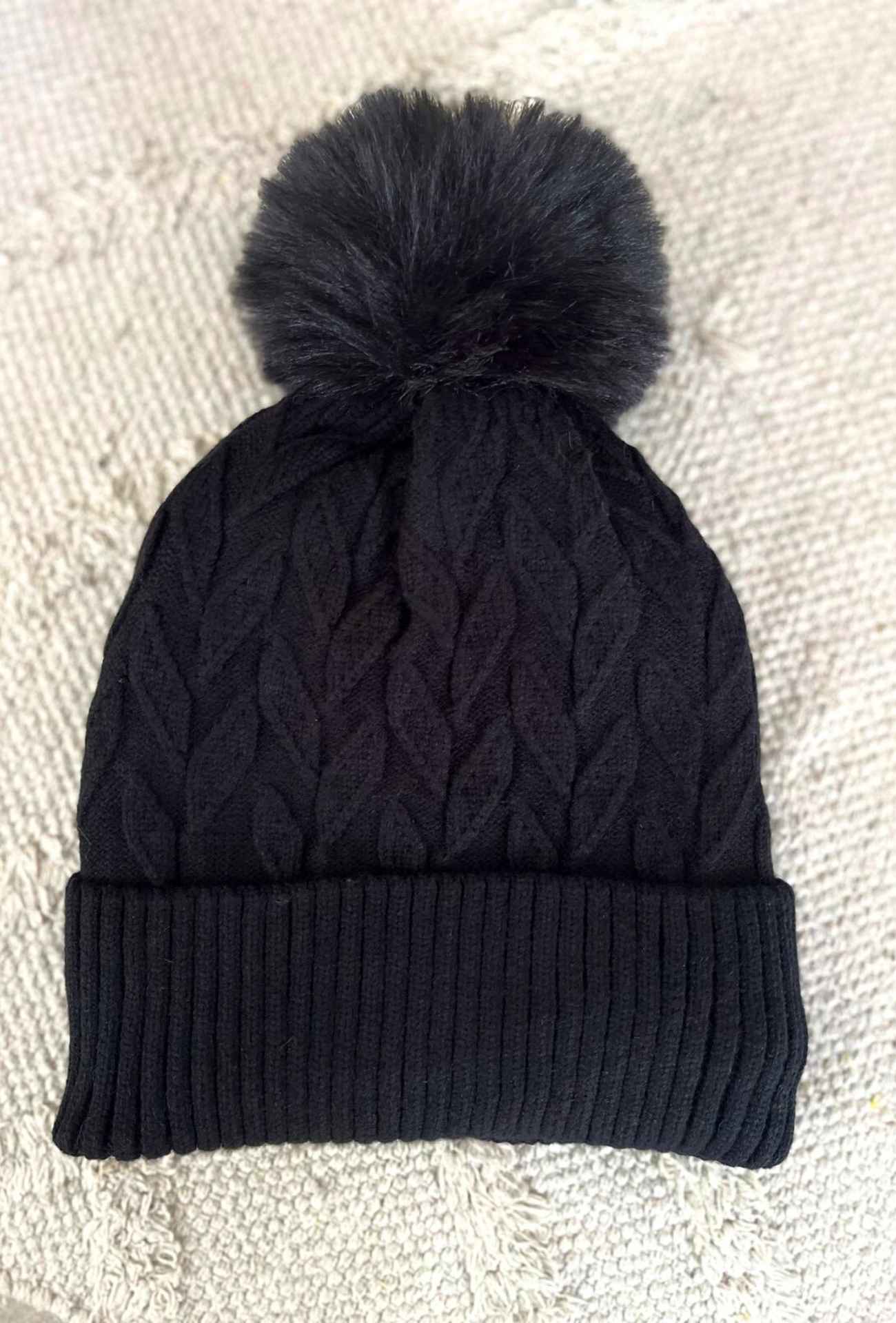 Bonnet pompon JOE Noir