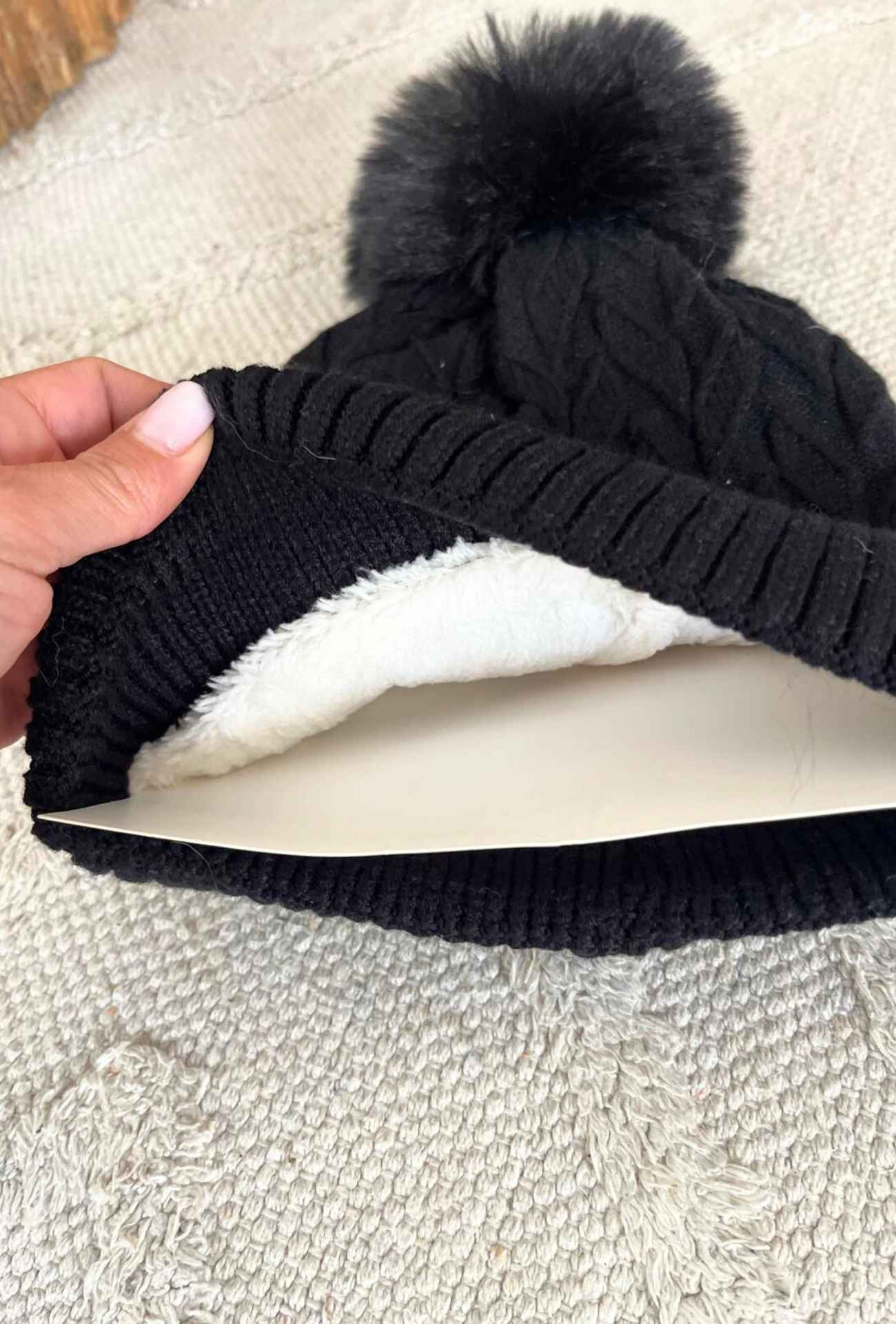 Bonnet pompon JOE Noir – Image 4