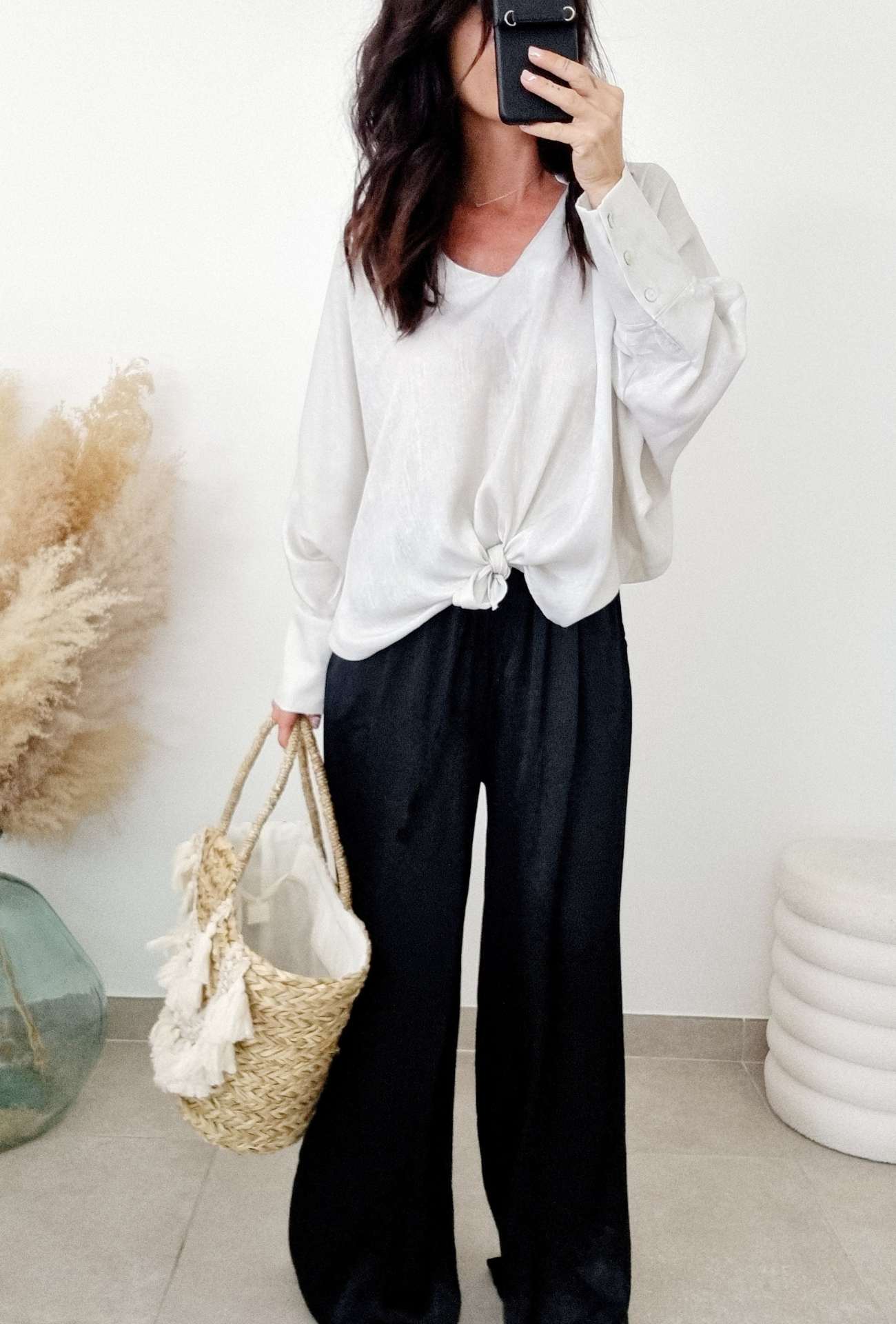 Blouse SCARLETTE ROOS Blanc argenté Made In France – Image 2