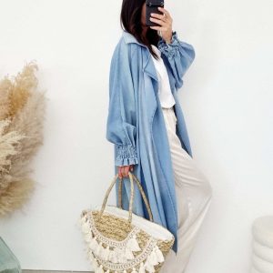 Veste oversize jeans Kimono ROCK