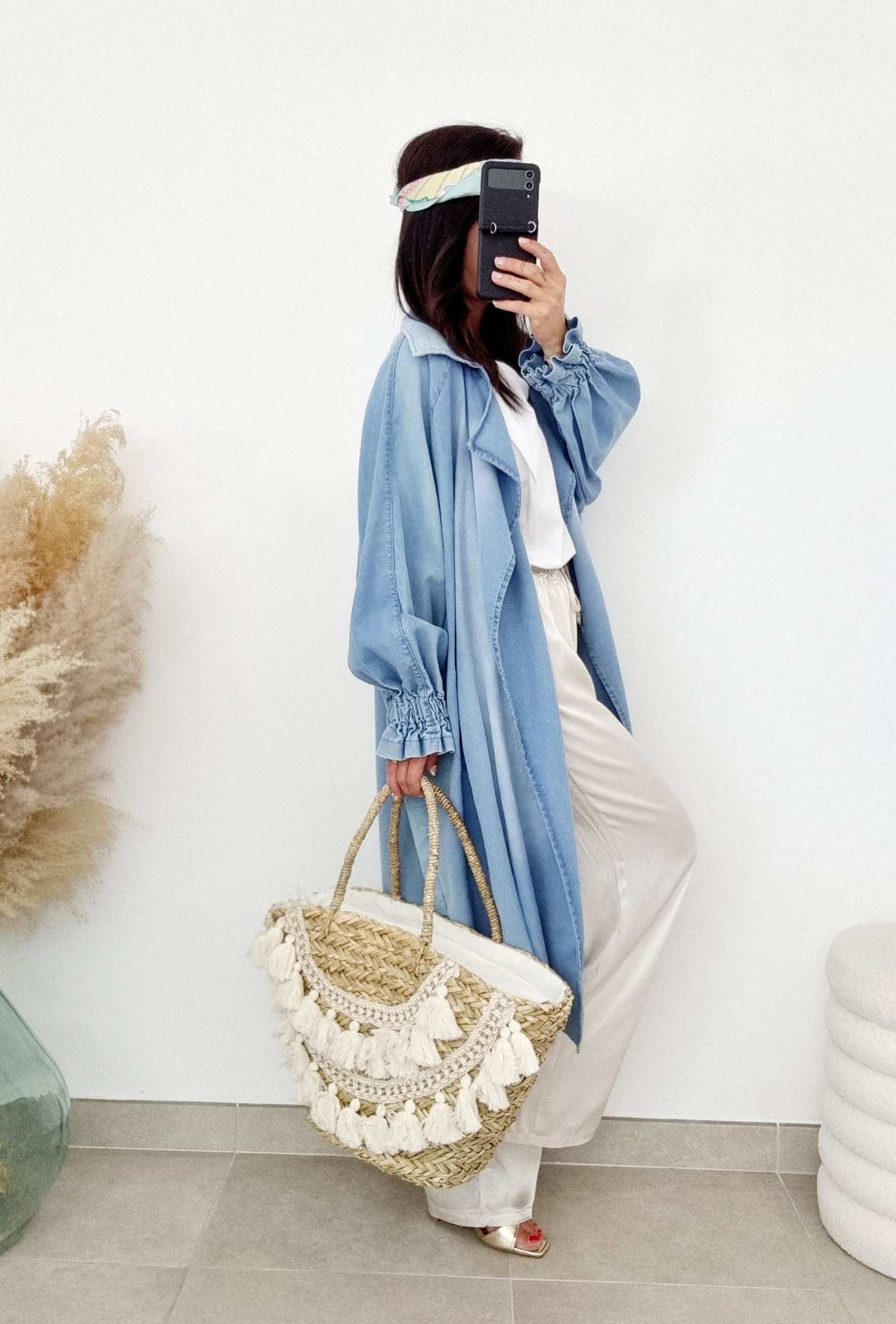 Veste oversize jeans Kimono ROCK