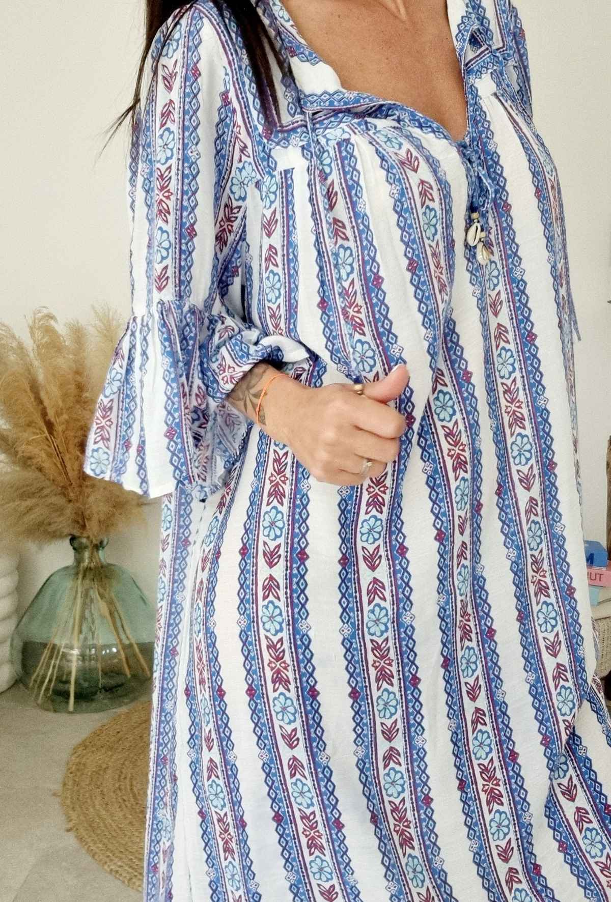 Robe -LYS - Bleu/Blanc – Image 4