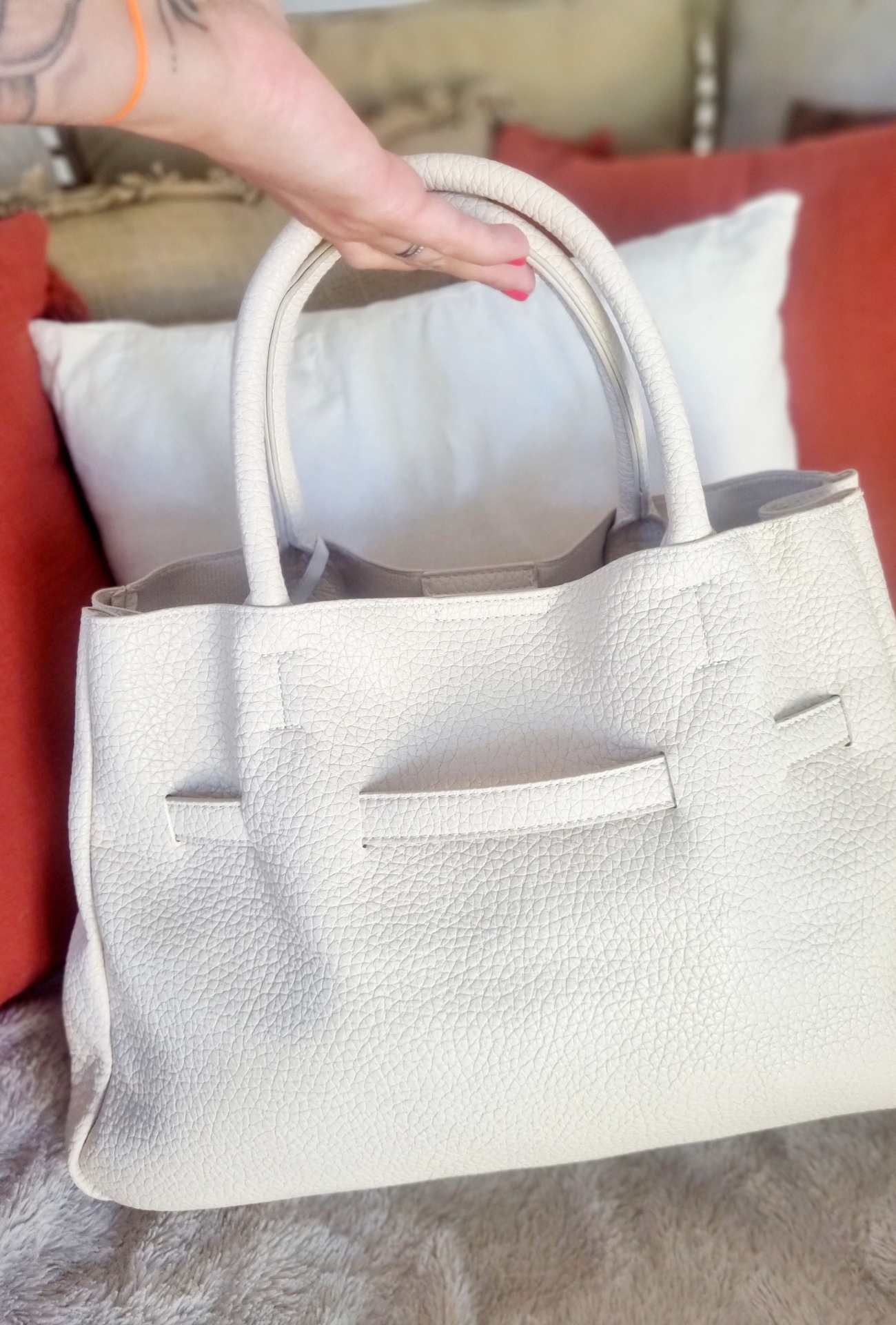 Sac CLAUDINE Blanc cassé – Image 4
