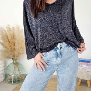 Top paillettes LYSA bleu