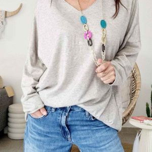 Haut manches longues LILOU - Beige