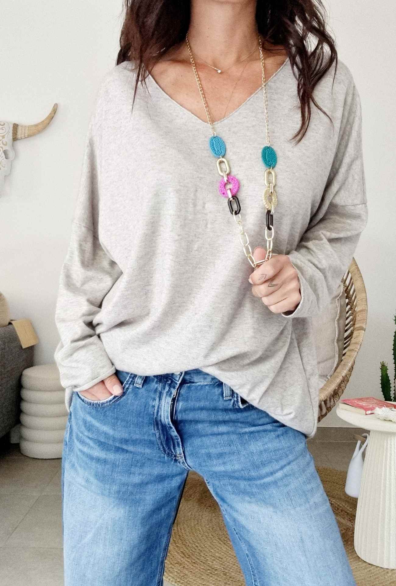 Haut manches longues LILOU - Beige